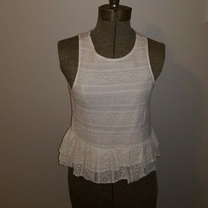 White lace tank top